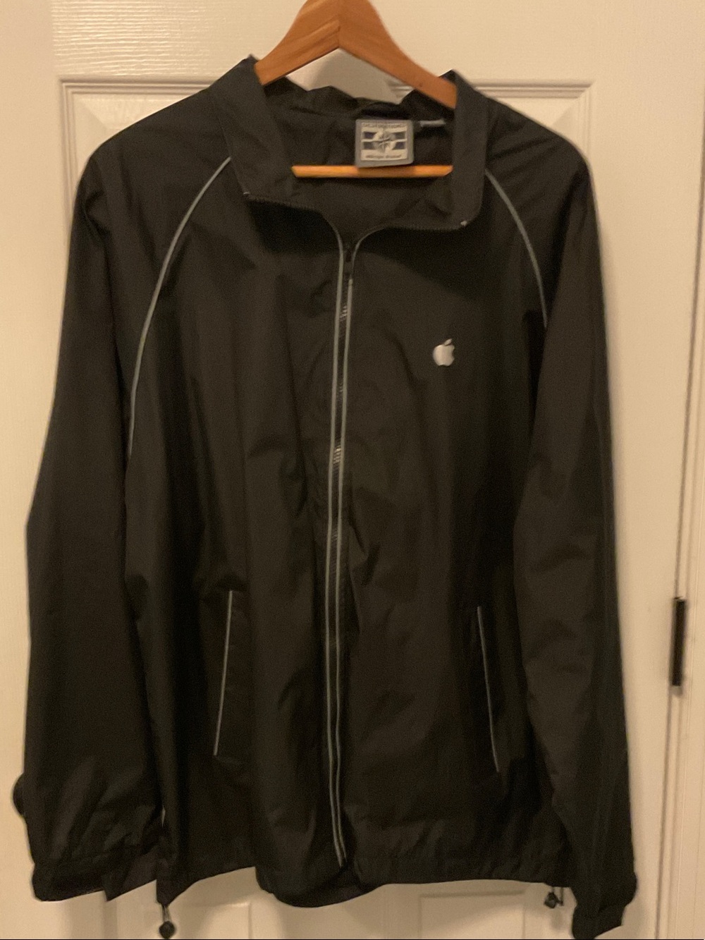 Apple Black Men’s Utility Jacket with Reflective Trim, Large